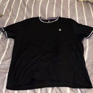 Psycho Bunny Black Tee with Embroidered Logo